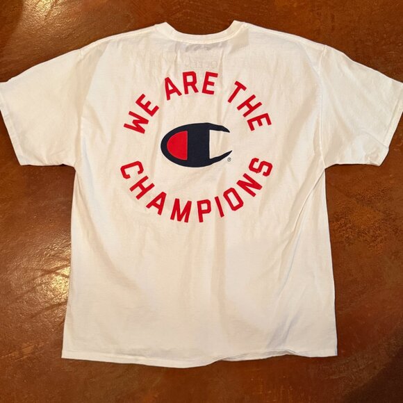 Champion Queen We Are the Champions White T-Shirt Size XL - Picture 2 of 3